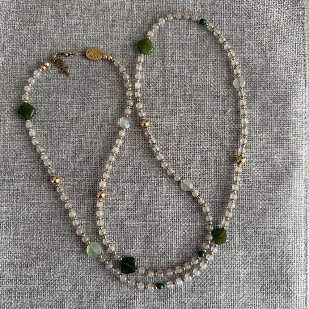 Sewra Gold & Gemstone Waist Beads | Jade & Moonstone | Boho Luxe Body Jewelry